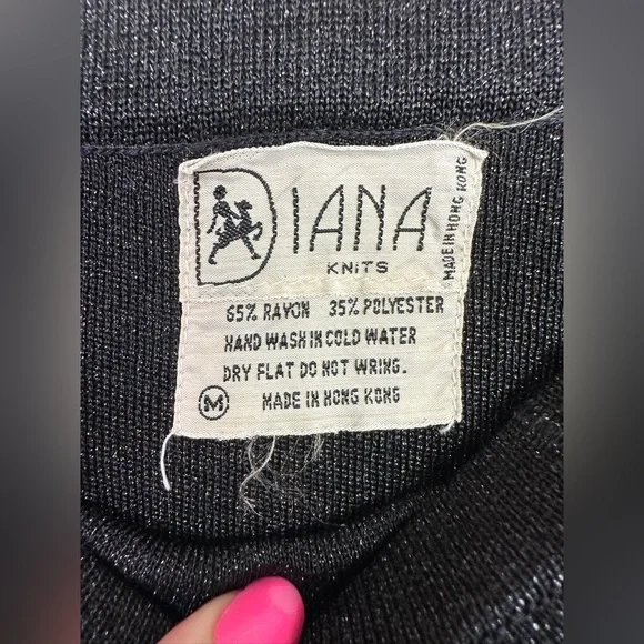 Vintage 70’s Black Shimmer Maxi Skirt - Picture 9 of 12